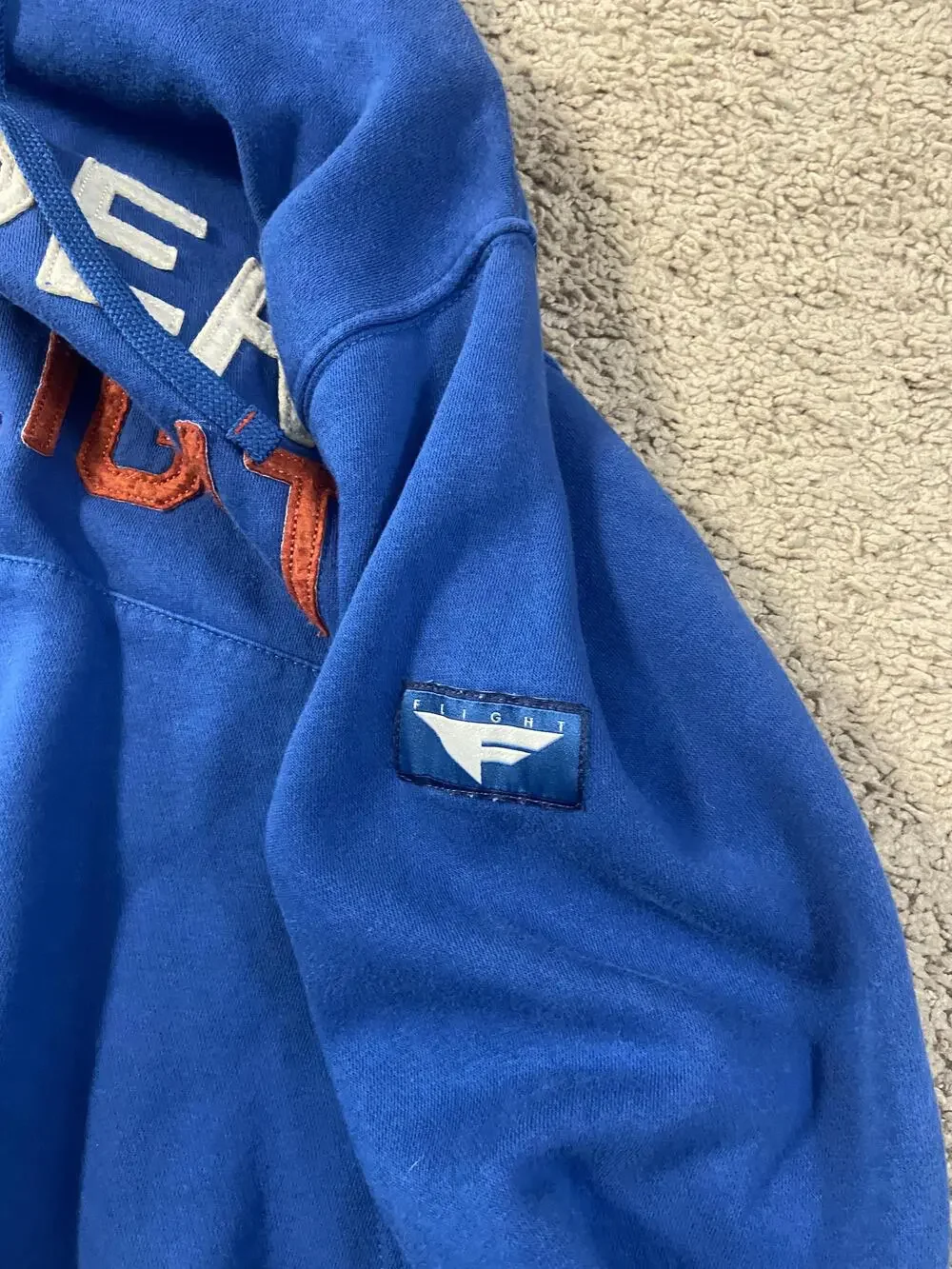 Nike Hoodie Sweatshirt Mens Small Blue Pullover Fleece Super Flight Stars